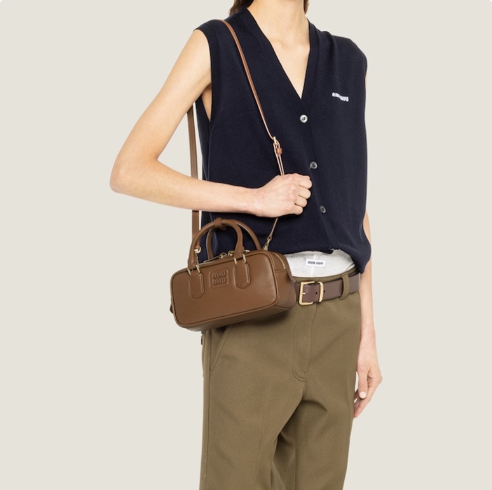 Miumiu Arcadie Leather Handbag Shoulder Bag（Replica）