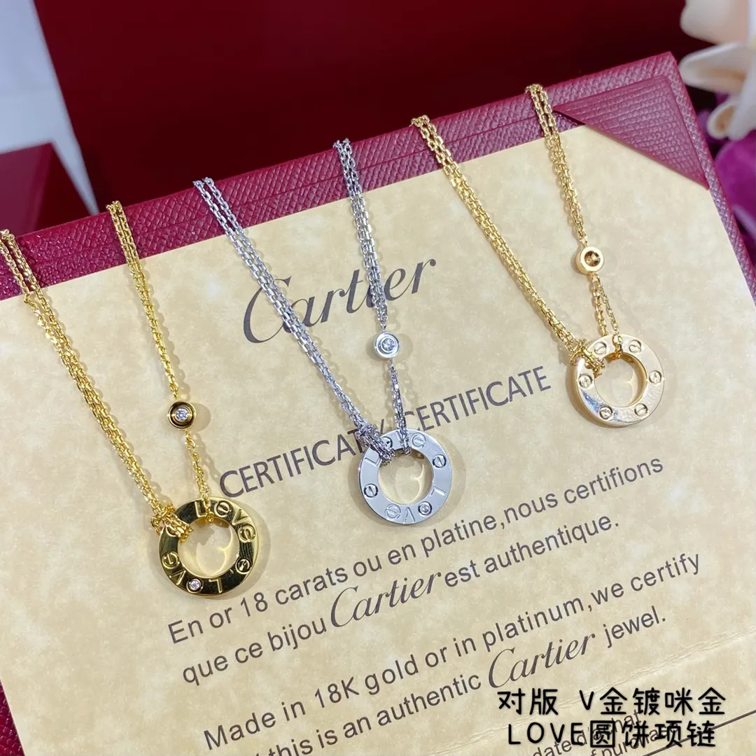 Cartier Love Necklace with 2 diamonds B7224509 Rose Gold/Yellow Gold/White Gold