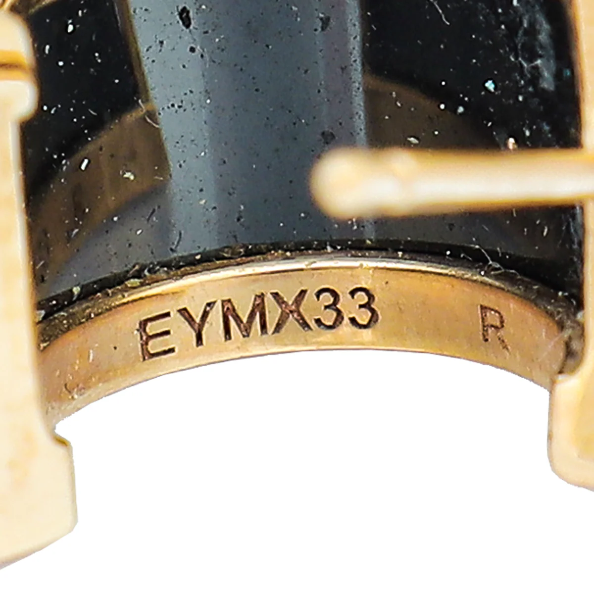 Bvlgari 18K Yellow Gold with Black Ceramic B. Zero1 Earrings