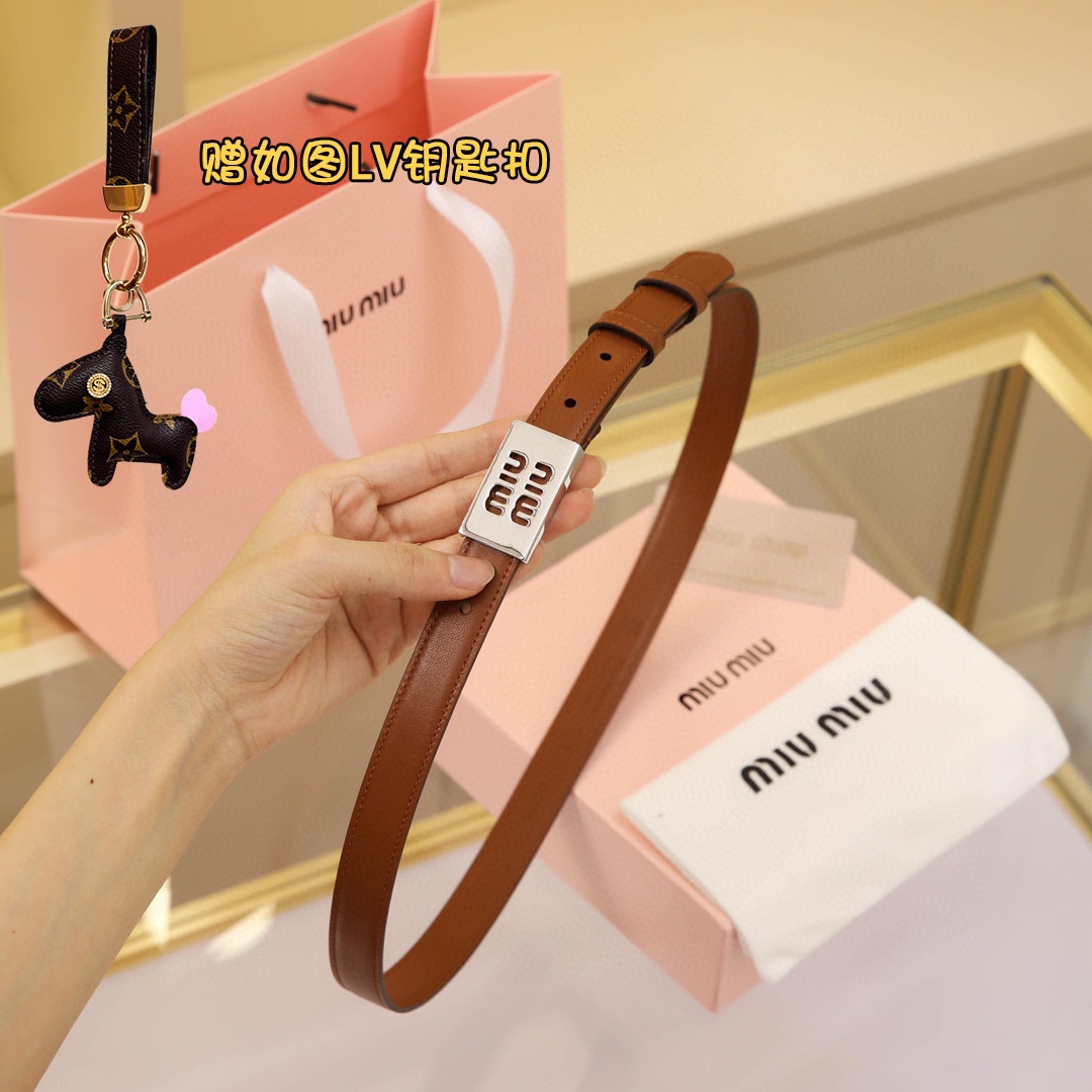 MiuMiu Leather Belts 1:1 Mirror Version