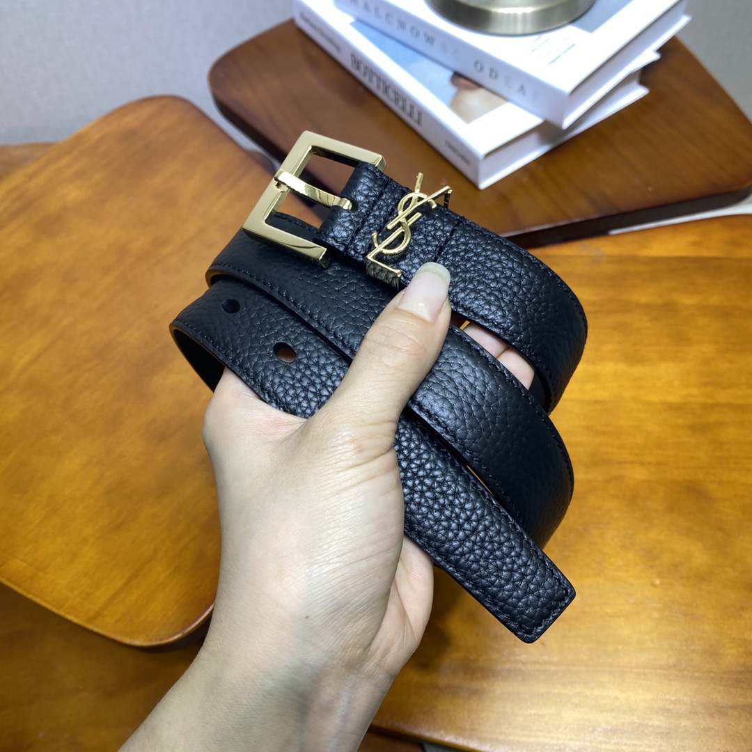 YSL Saint Laurent Leather Belts 1:1 Mirror Version