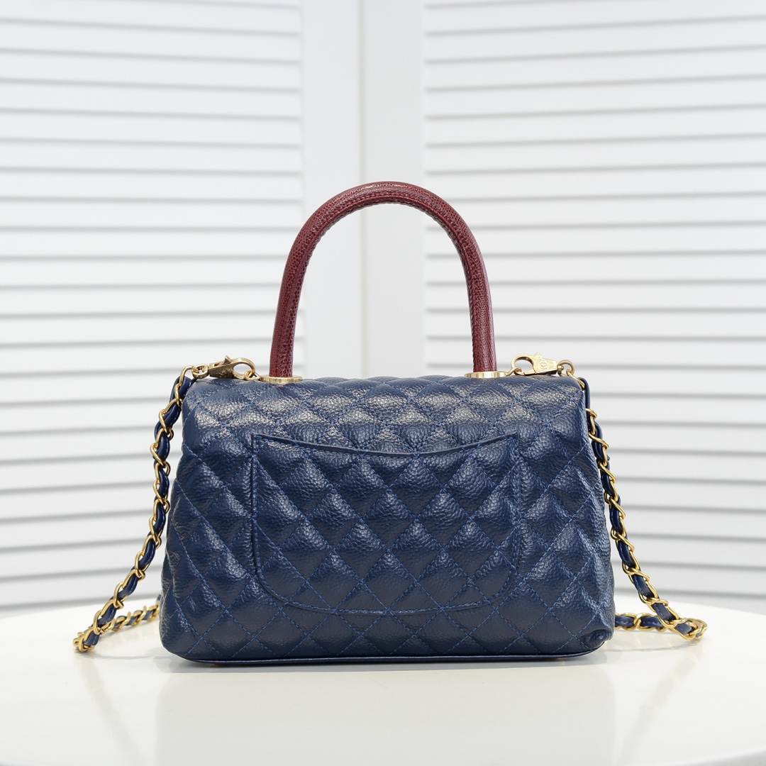 Chanel Stripe Gold Buckle Medium Shoulder Bag Handbag