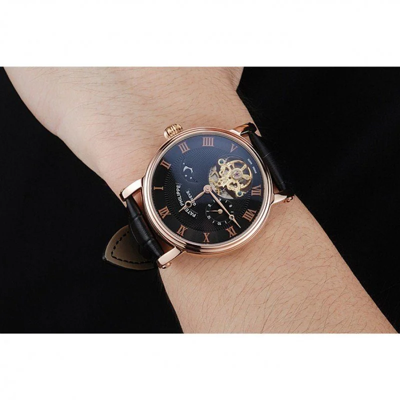 Complications Moonphase Tourbillon Dial Black 42 mm, Rose Gold Plated