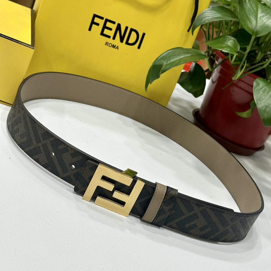 Fendi Leather Belts 1:1 Mirror Version