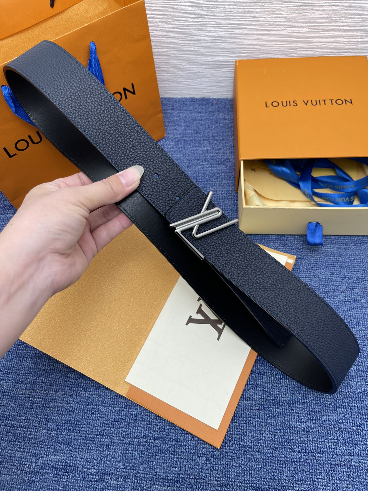 Louis Vuitton LV Leather Belts 1:1 Mirror Version