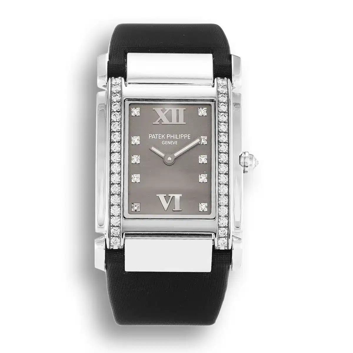 Twenty-4 Grey Diamond Dial Grey Diamond 25 mm, White Gold set with Diamonds
