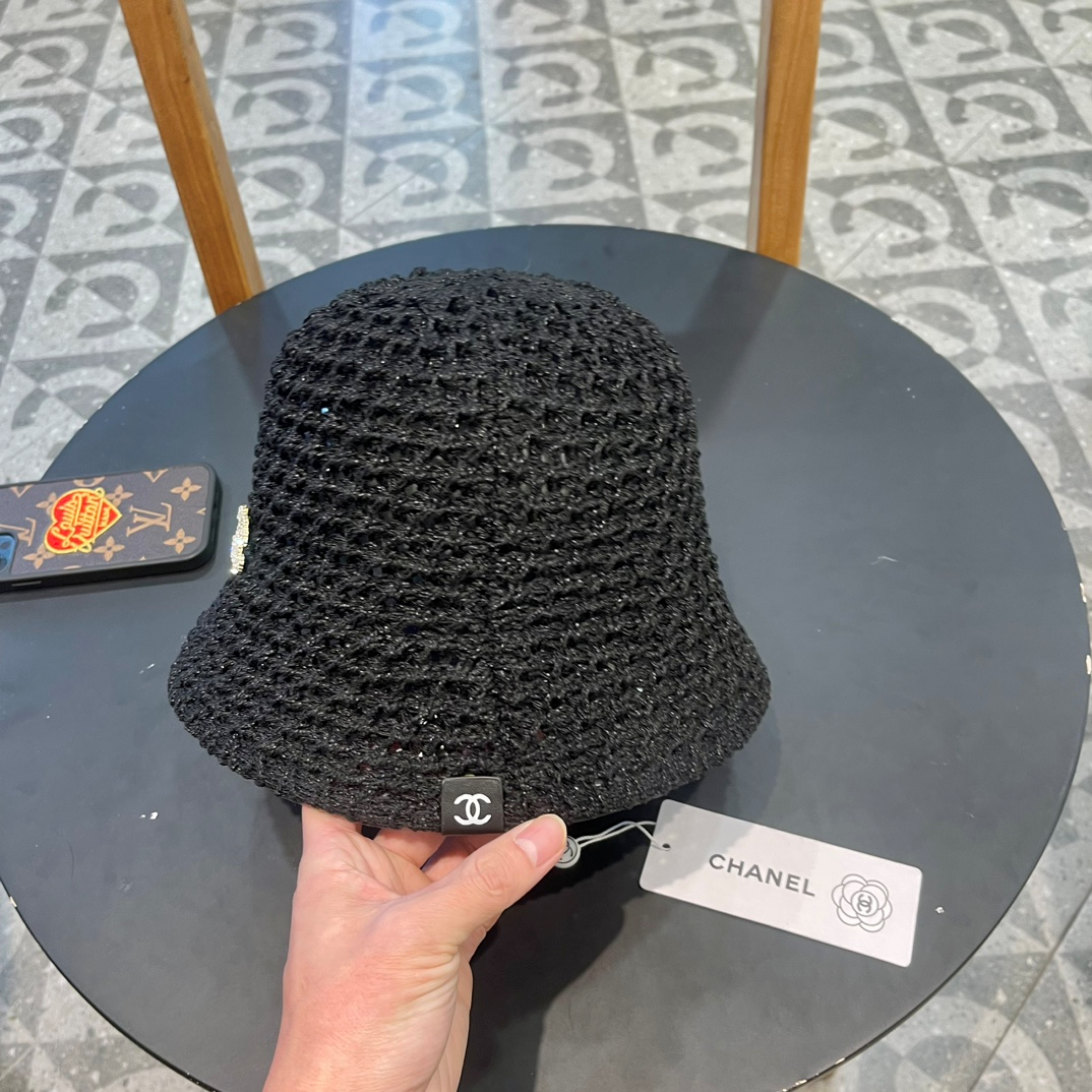 Chanel Hollow Breathable Fisherman's Hat Sunhat （Replica）