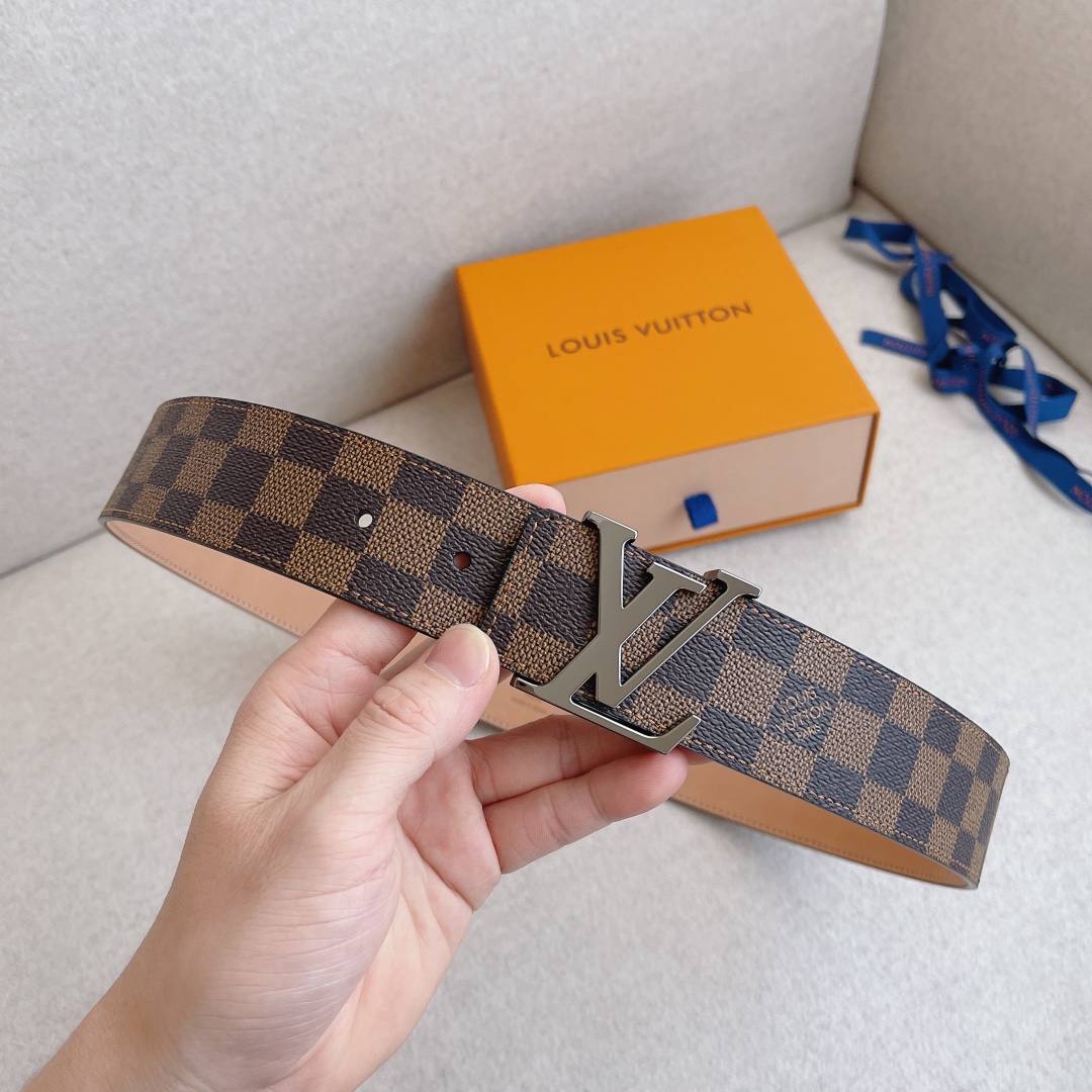 Louis Vuitton LV Leather Belts 1:1 Mirror Version