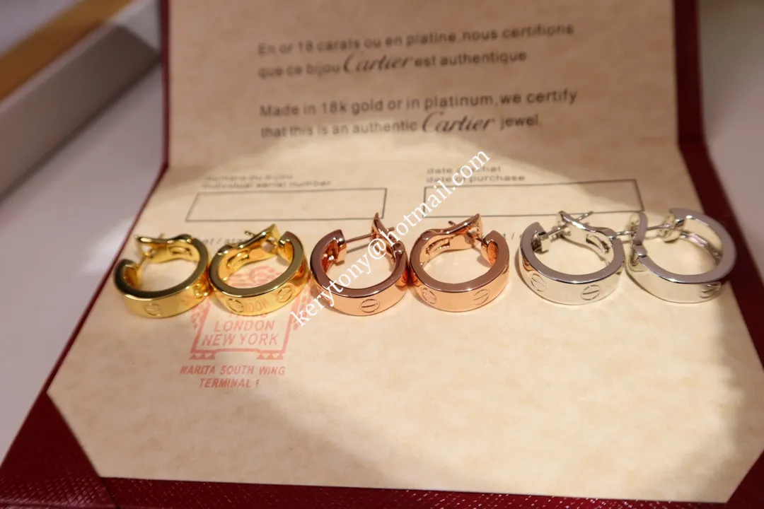 2021 New Style Cartier Love Clip Earrings Yellow Gold/Rose Gold/White Gold B8022500 Online