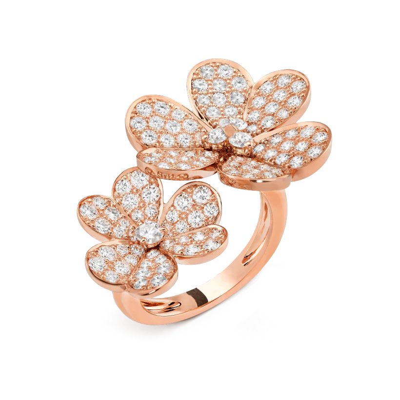 Van Cleef & Arpels Double Trefoil, Frivole Between the Finger ring