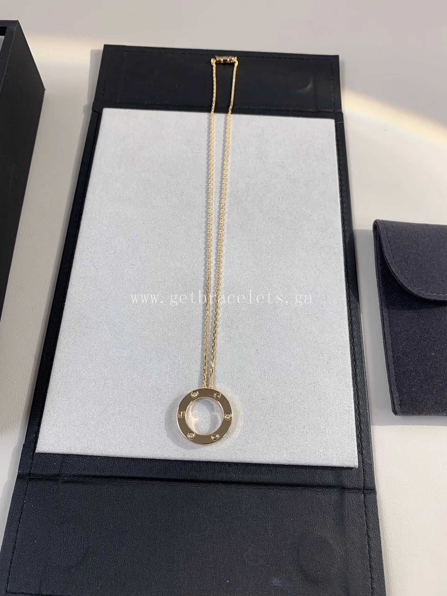 Cartier Love Necklace Rose Gold With 3 Diamonds