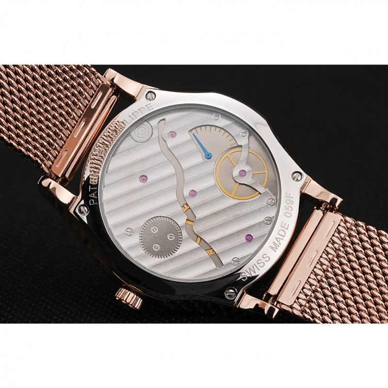 Calatrava Small Seconds Dial Black 40 mm, Rose Gold Plated