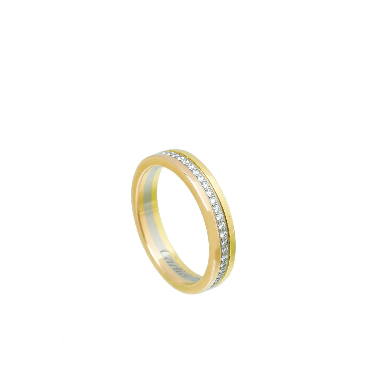 Cartier 18K Trinity Gold Diamond Vend?me Louis Cartier Wedding Band 51