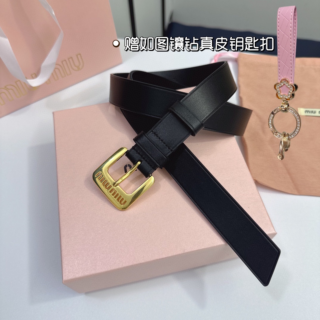 MiuMiu Leather Belts 1:1 Mirror Version