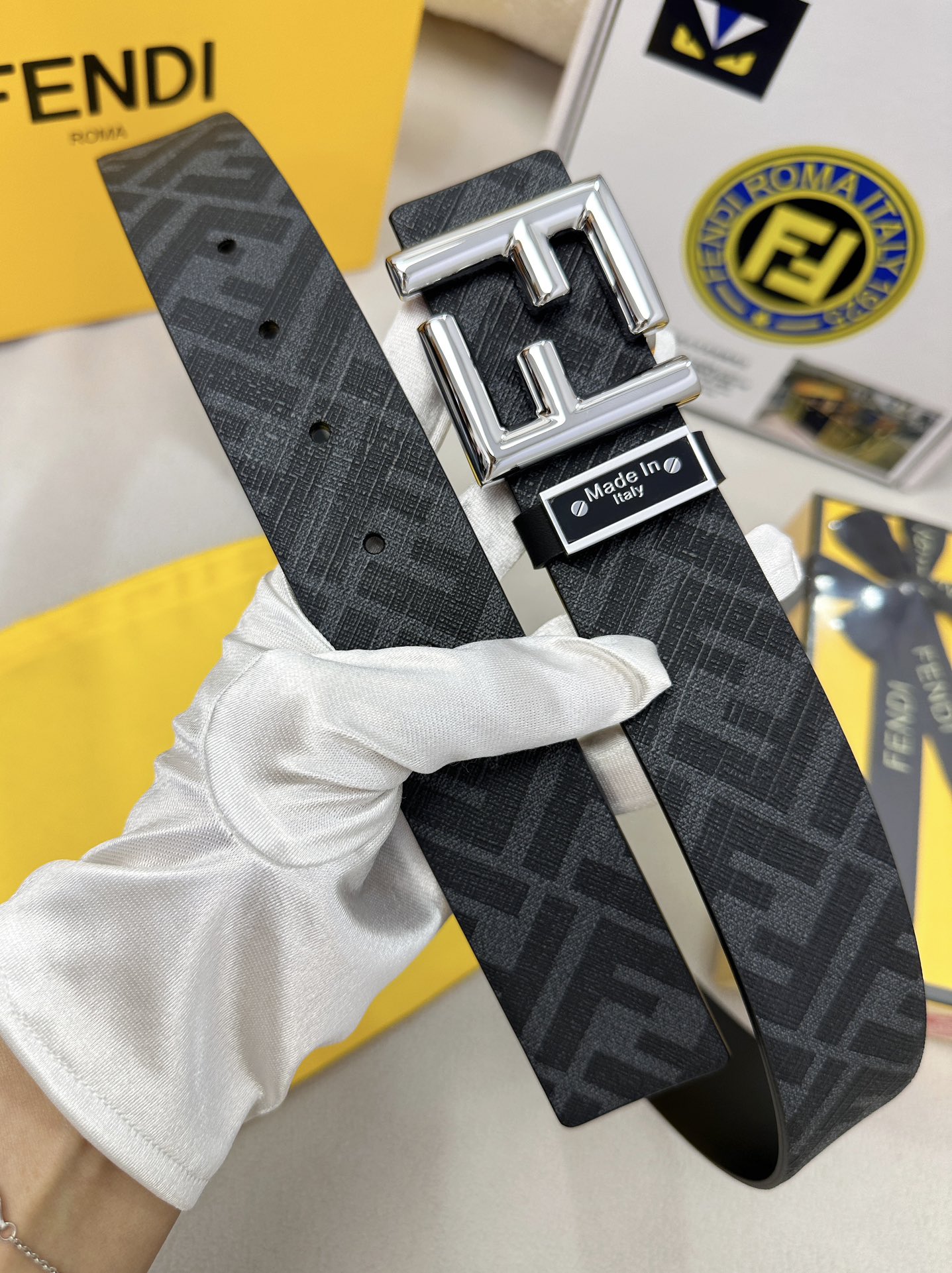 Fendi Leather Belts 1:1 Mirror Version