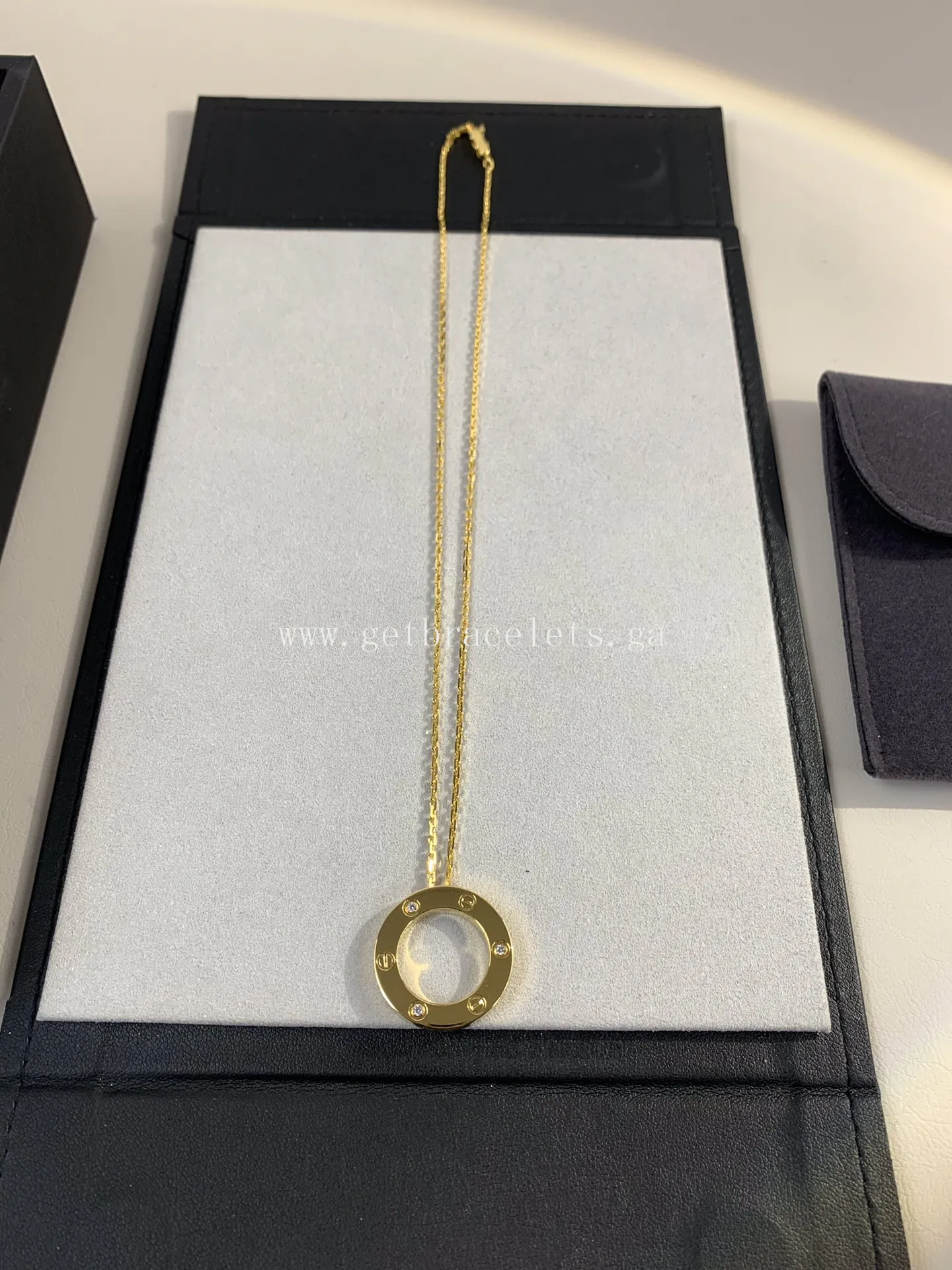 Cartier Love Necklace Yellow Gold With 3 Diamonds