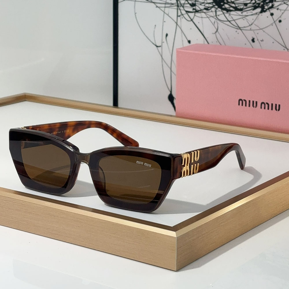 Miumiu  The Hollow Logo of the Mirror leg Sunglasses Top quality （Replica）