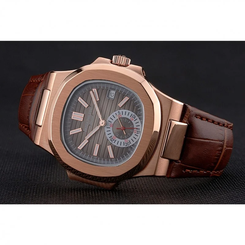 Nautilus 5980R-014 Dial Silver 40 mm, Rose Gold Plated