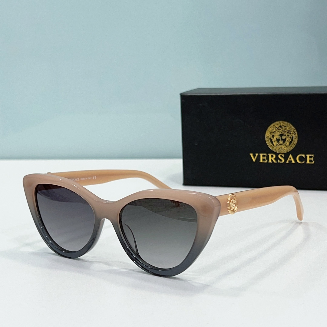 Versace  Mirror leg Logo Cat-eye Sunglasses Top Quality（Replica）