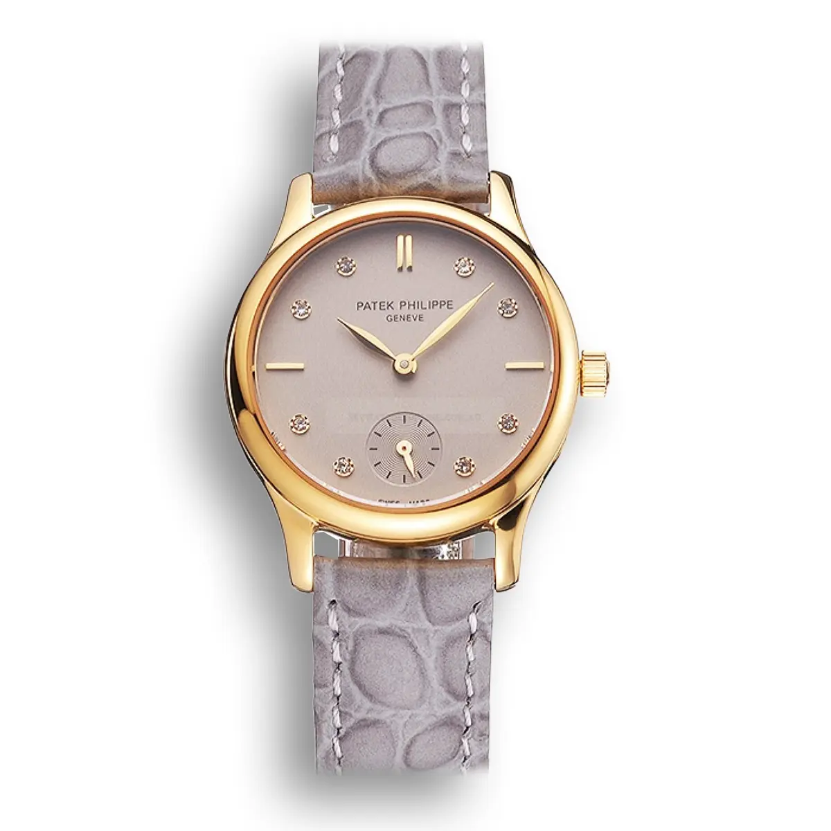 Calatrava Silver & Diamond Dial 28 mm, Yellow Gold Plated