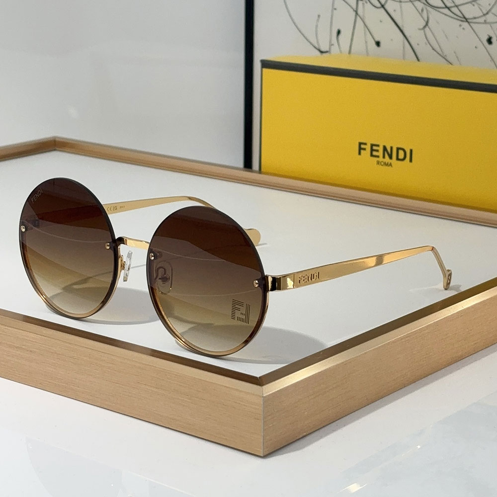 Fendi  Lightweight Round Sunglasses Top quality （Replica）