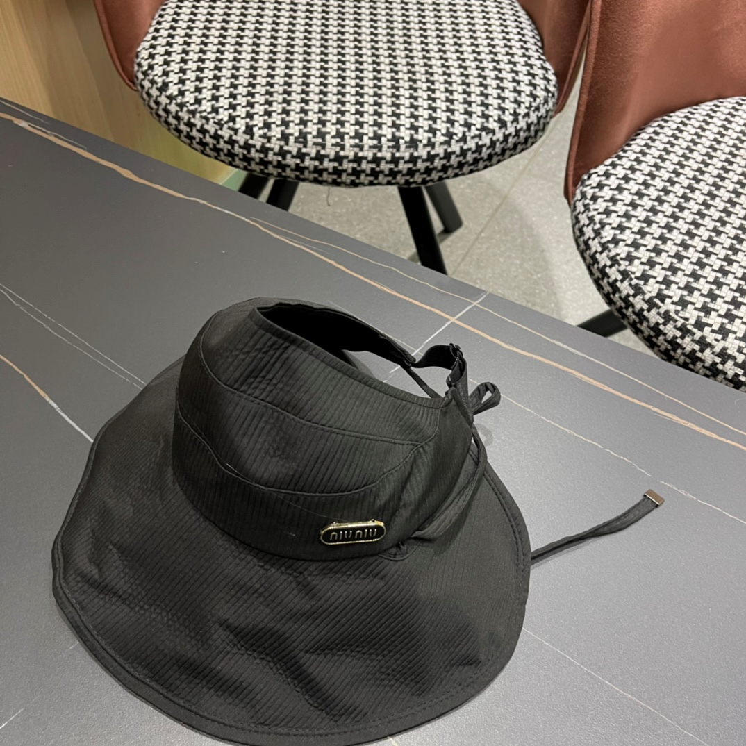 Miu Miu Japanese Casual UV Protection Empty Top Hat  Sunhat （Replica）
