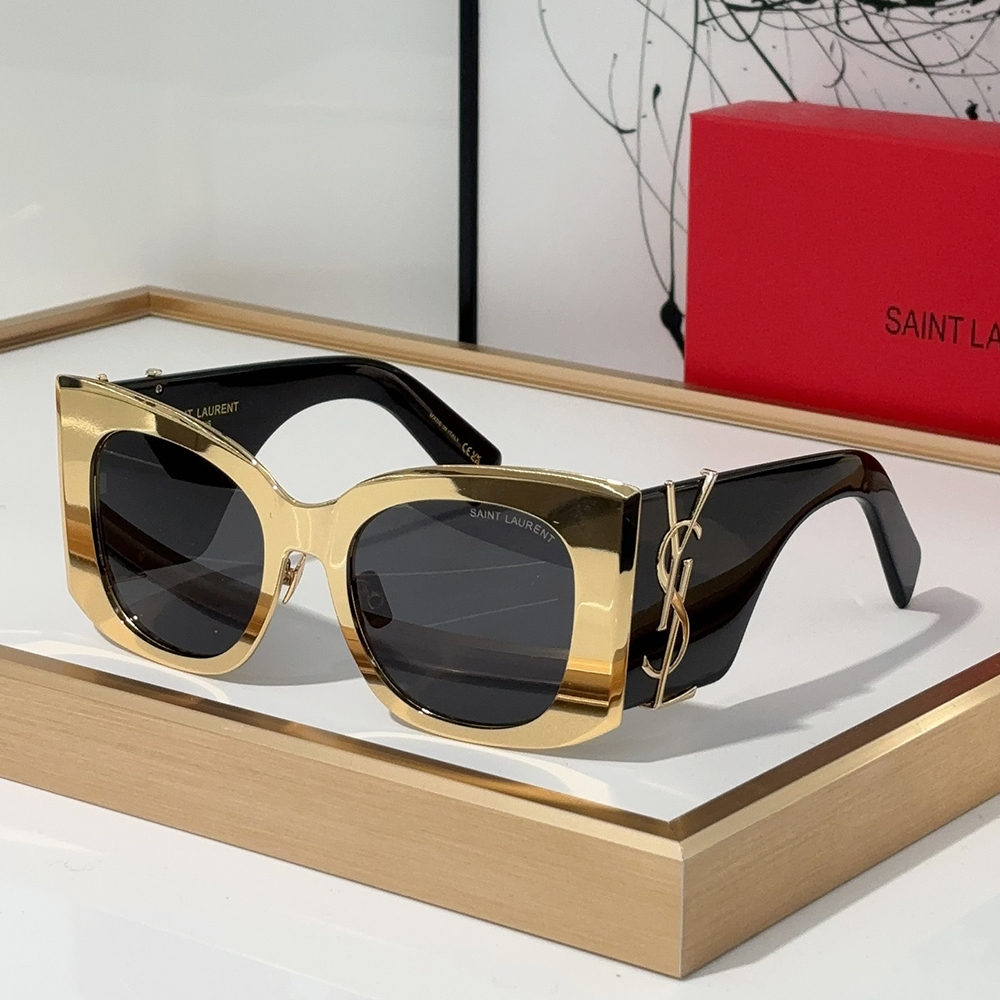 Saint Laurent YSL Logo Embellished Sunglasses Top Quality（Replica）