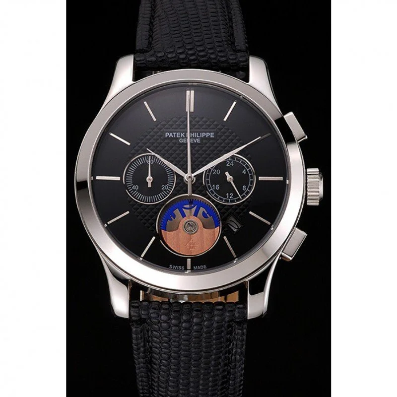 Chronograph Dial Black 43 mm, Stainless Steel