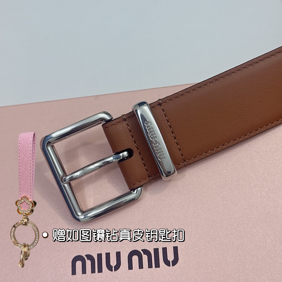 MiuMiu Leather Belts 1:1 Mirror Version