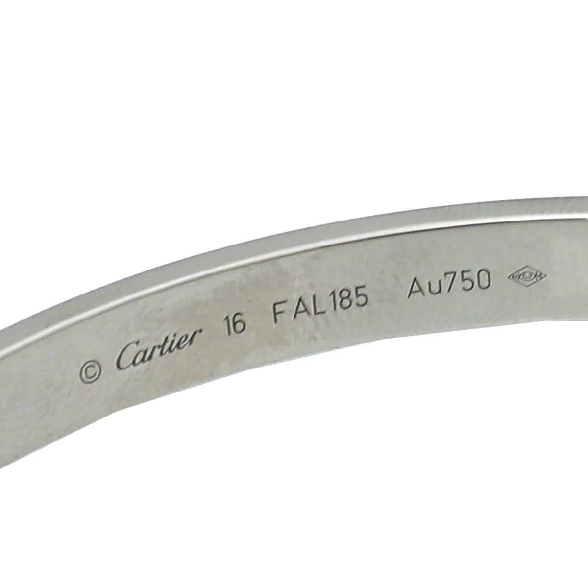 Cartier 18K White Gold Love Bracelet 16