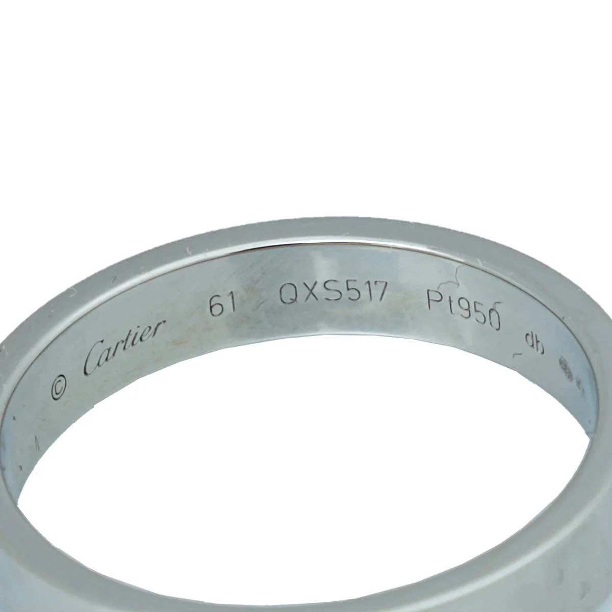 Cartier Platinum C De Cartier Wedding Band Ring 61
