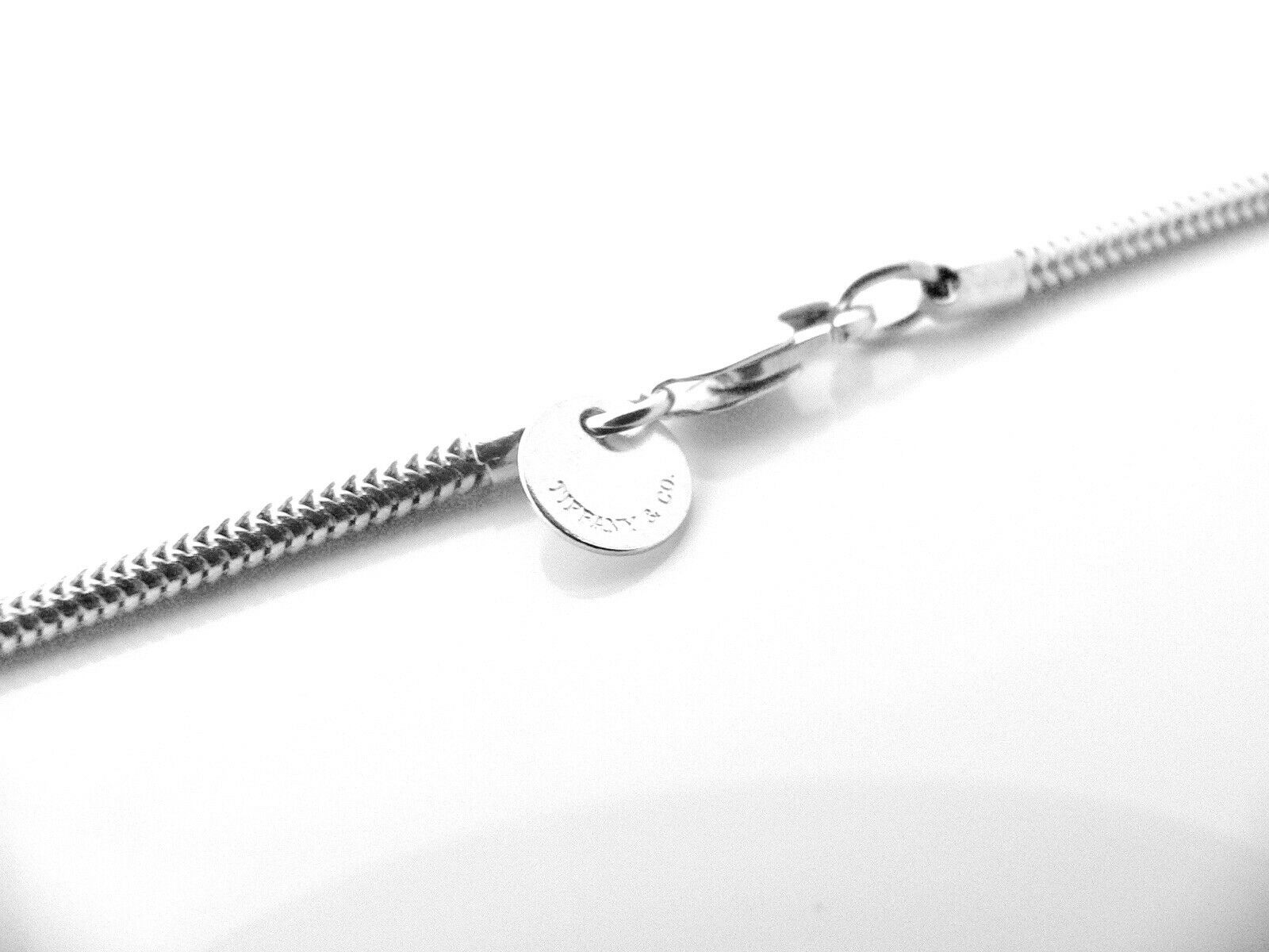 Tiffany & Co Silver Large Heart Locket Necklace Pendant 24 Inch Chain Pouch Love