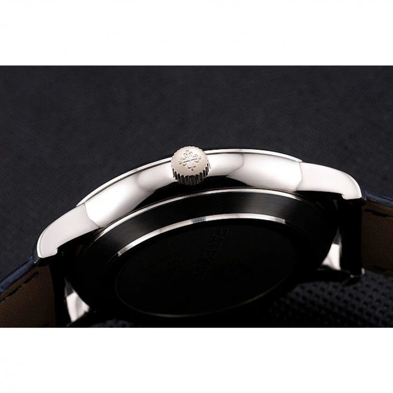 Calatrava Blue Guilloche Dial Blue 41 mm, Stainless Steel