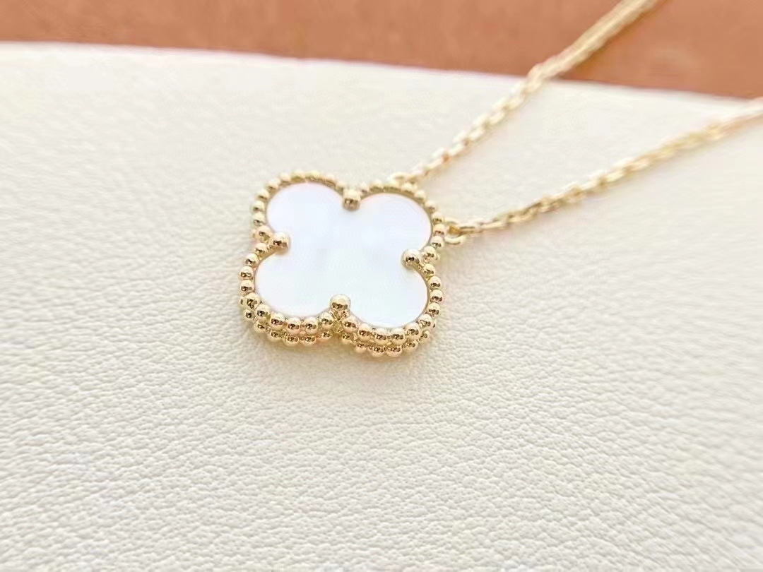 Van Cleef Necklace Dupe, Clover Necklace, Vintage Alhambra pendant