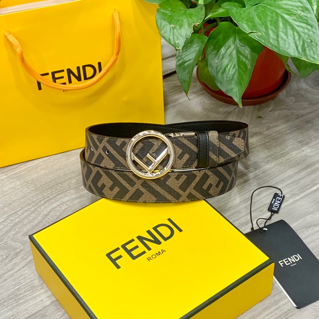 Fendi Leather Belts 1:1 Mirror Version
