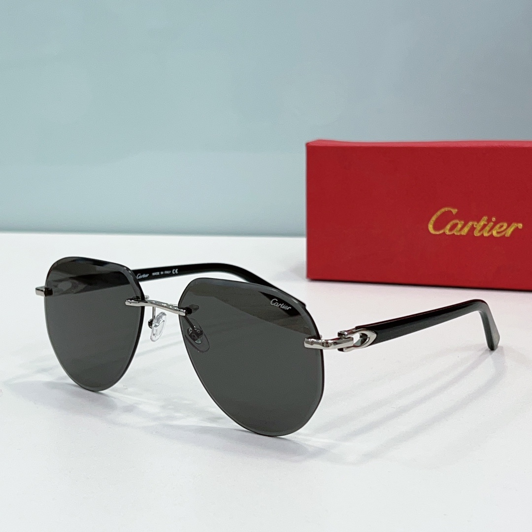 Cartier  Metal Leg Rimless sunglasses Top quality （Replica）