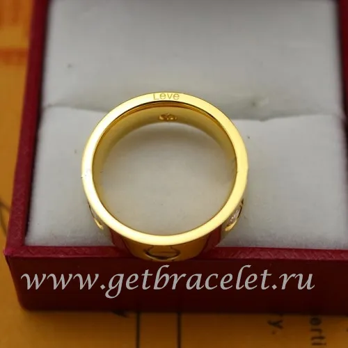 Imitation Cartier Love Ring Yellow Gold With 3 Diamonds B4032400