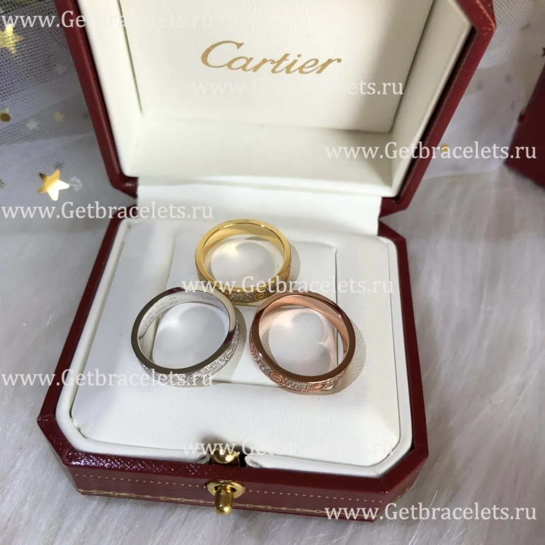 Replica Cartier Love Wedding Band With Diamond-Paved White Gold B4083400