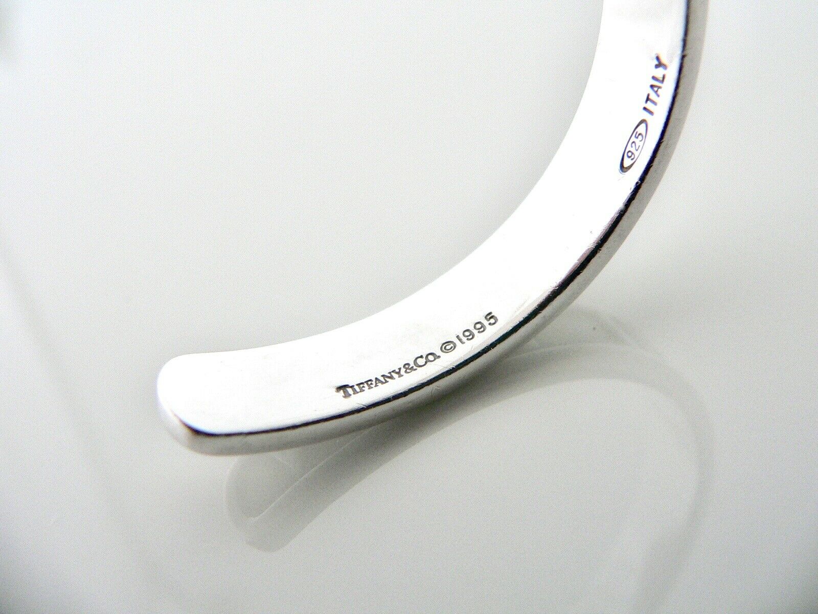 Tiffany & Co Silver Atlas Roman Numeral Cuff Bracelet Bangle Gift Love Statement