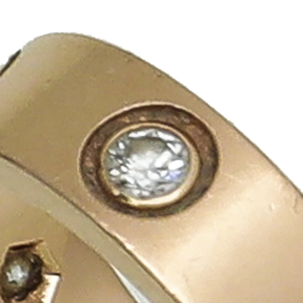 Cartier 18K Pink Gold Diamond Love Ring 49