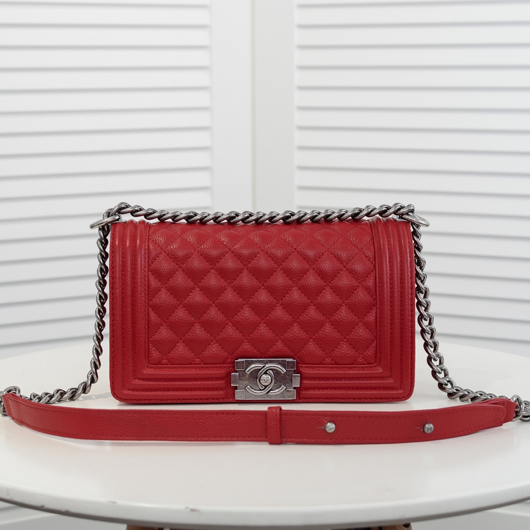 Chanel Leboy litchi or lychee pattern Shoulder Bag Handbag