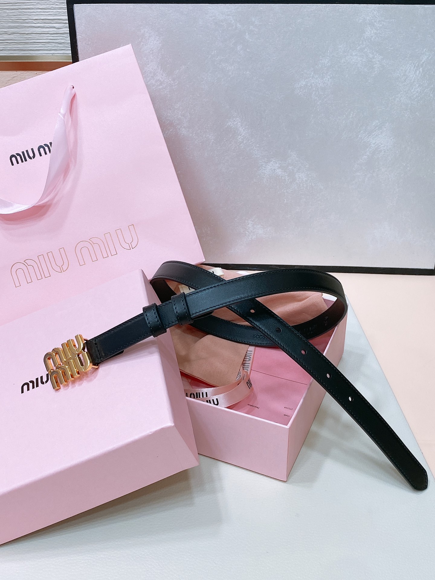MiuMiu Leather Belts 1:1 Mirror Version