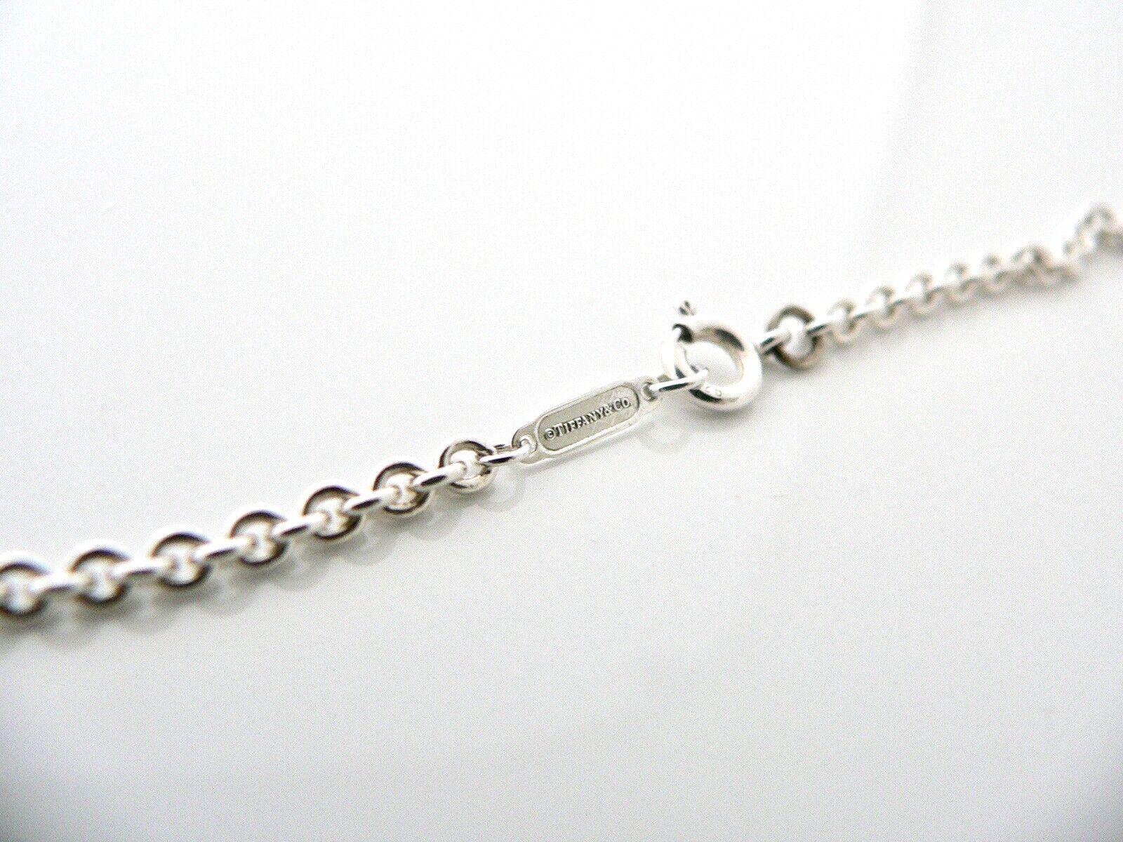 Tiffany & Co Silver Metropolis Necklace Pendant Charm 24 Inch Thick Chain Gift