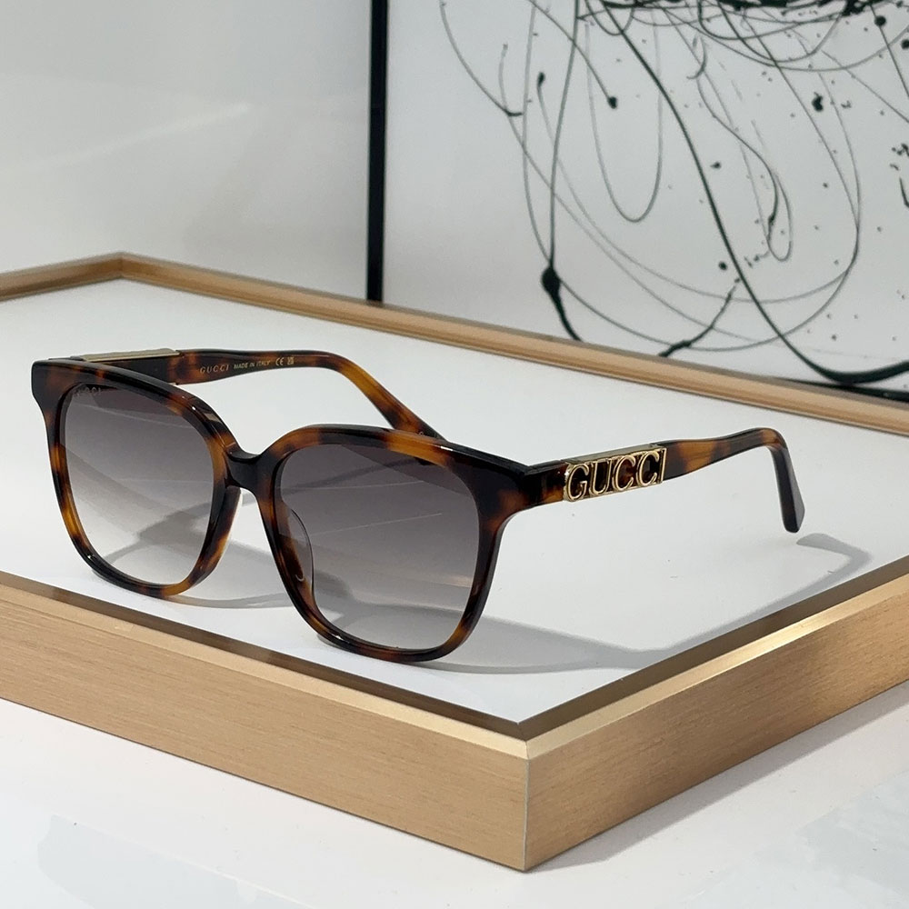 Gucci  Mirror leg Logo sunglasses Top quality （Replica）