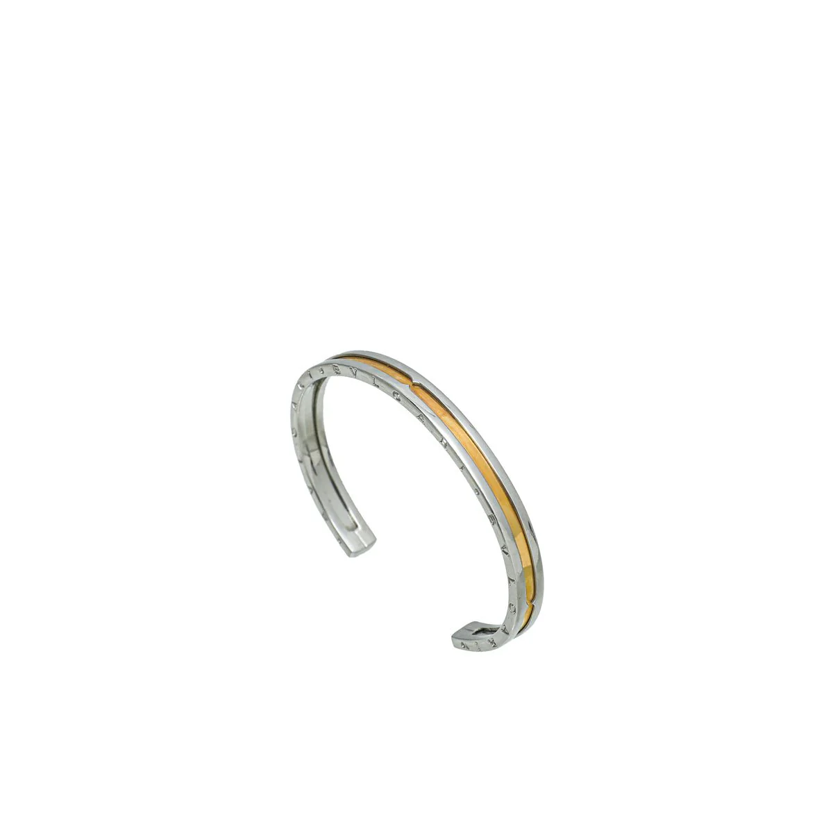 Bvlgari Steel & Gold B. Zero1 Cuff Bracelet