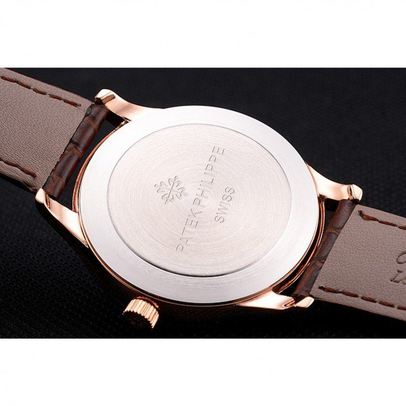 Calatrava Dial White 40 mm, Rose Gold Plated