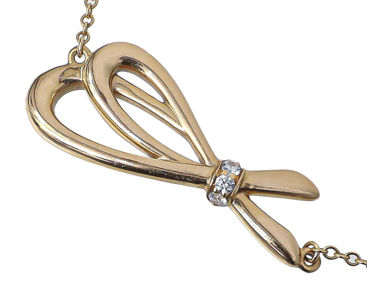 Tiffany & Co. 18K Gold Diamonds Bow Bracelet