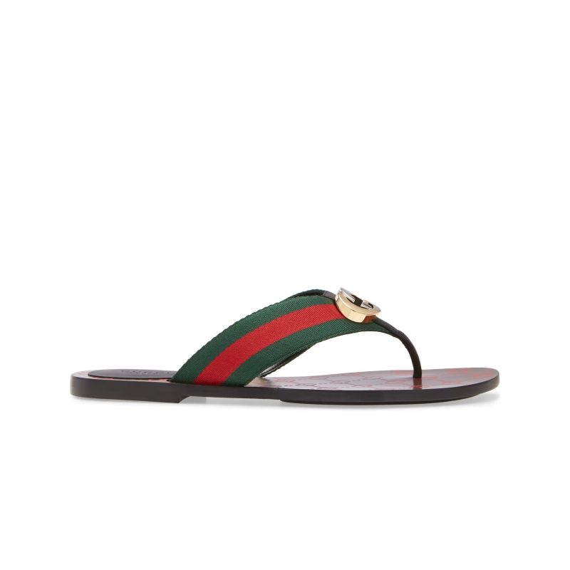Gucci GG THONG WEB SANDAL Flip Flop Slide 612138 (Replica)