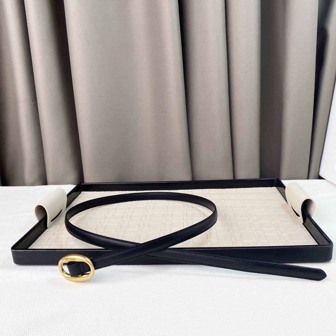YSL Saint Laurent Leather Belts 1:1 Mirror Version