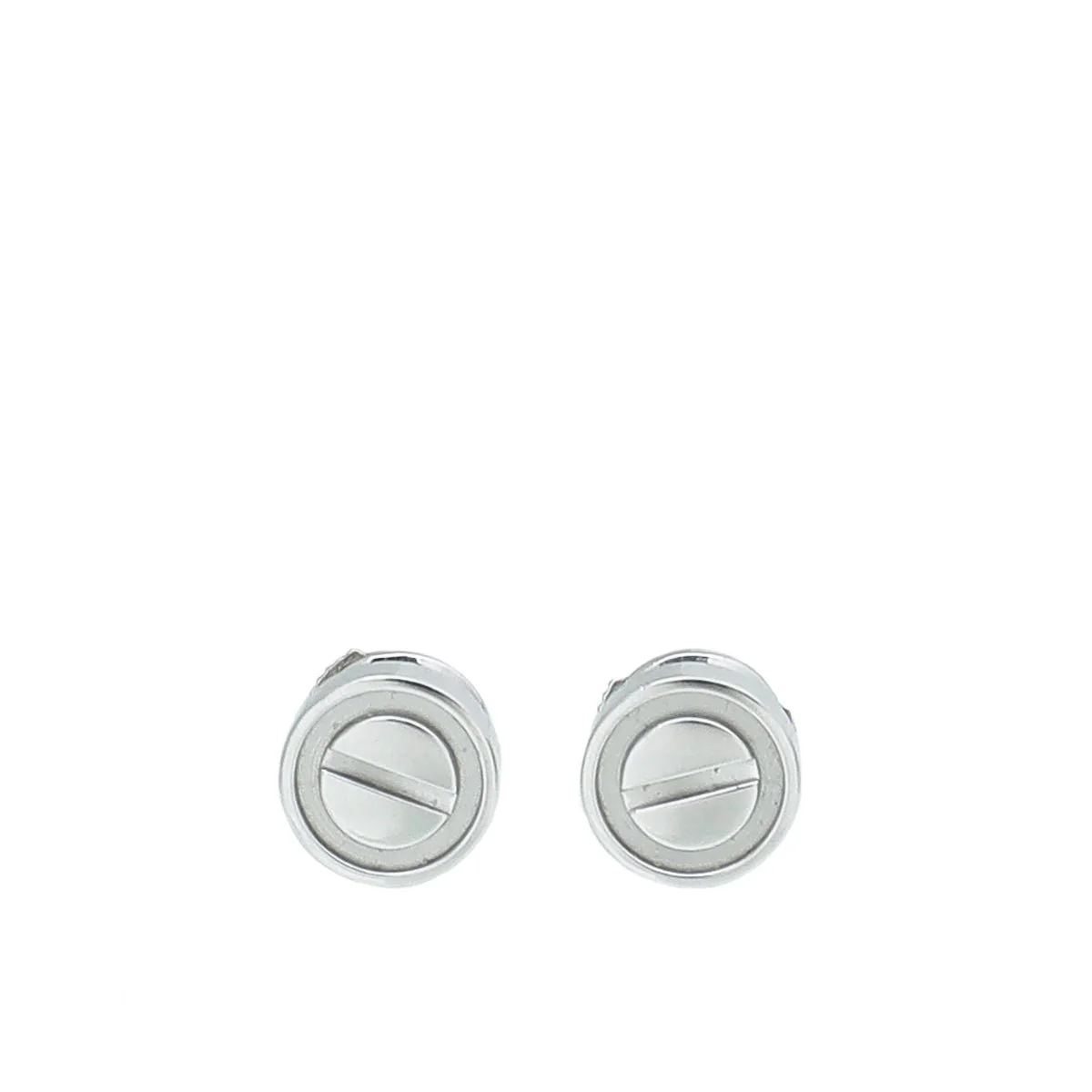 Cartier 18K White Gold Love Earrings